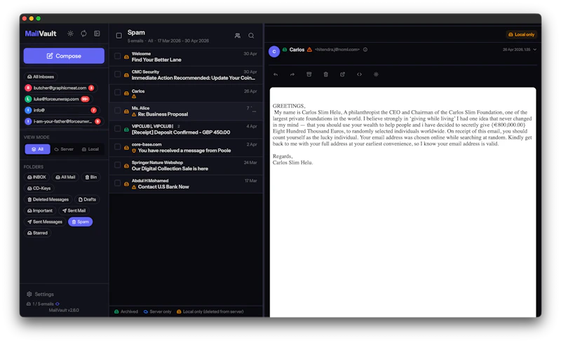MailVault screenshot 3