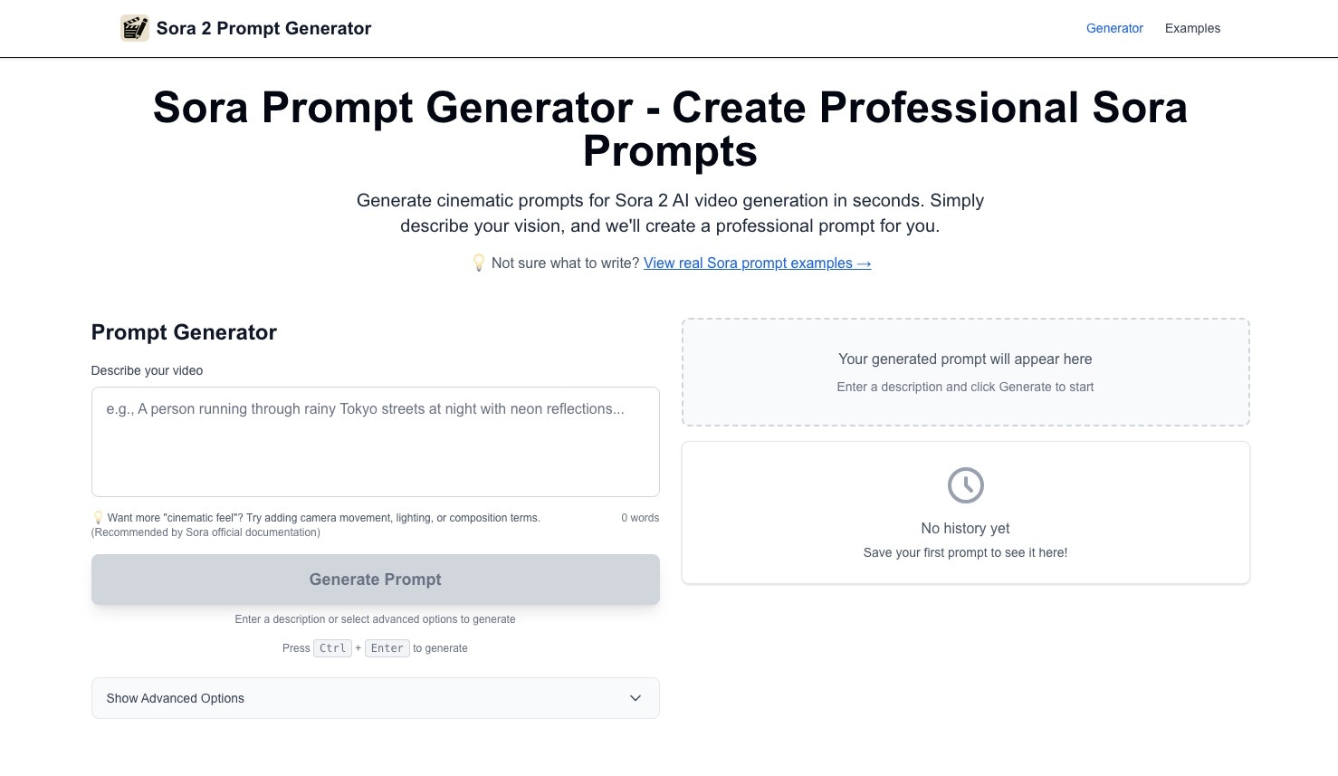 Sora Prompt Generator gallery image