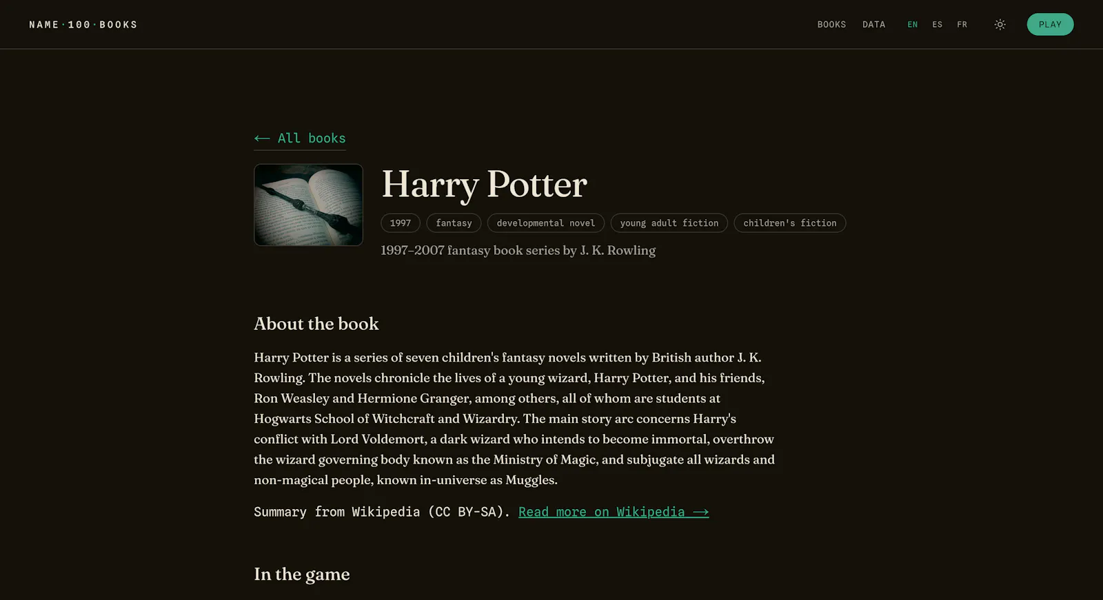 Name 100 Books screenshot 4