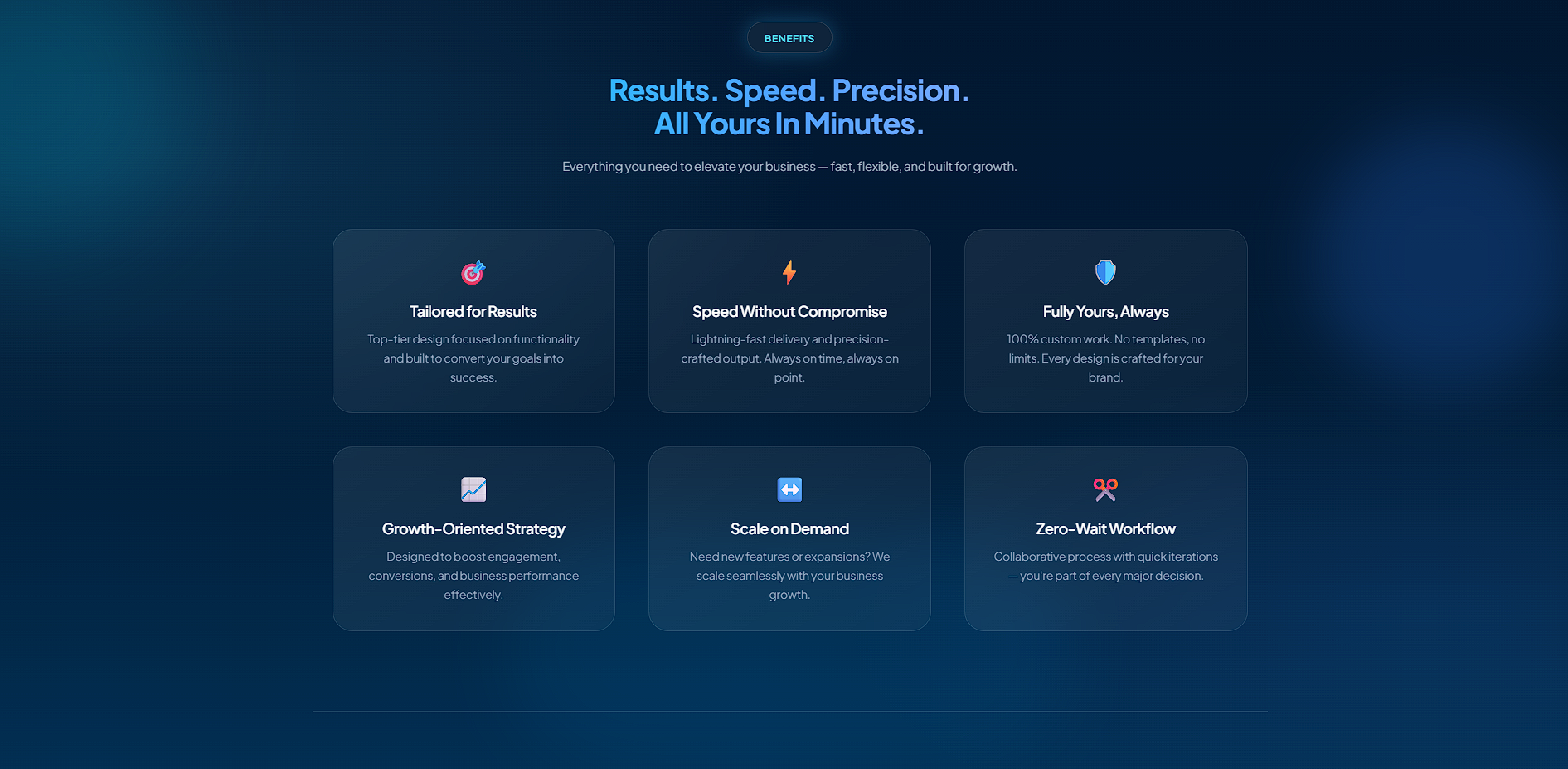 Futuristic React Landing Page Template - Screenshot 2 preview