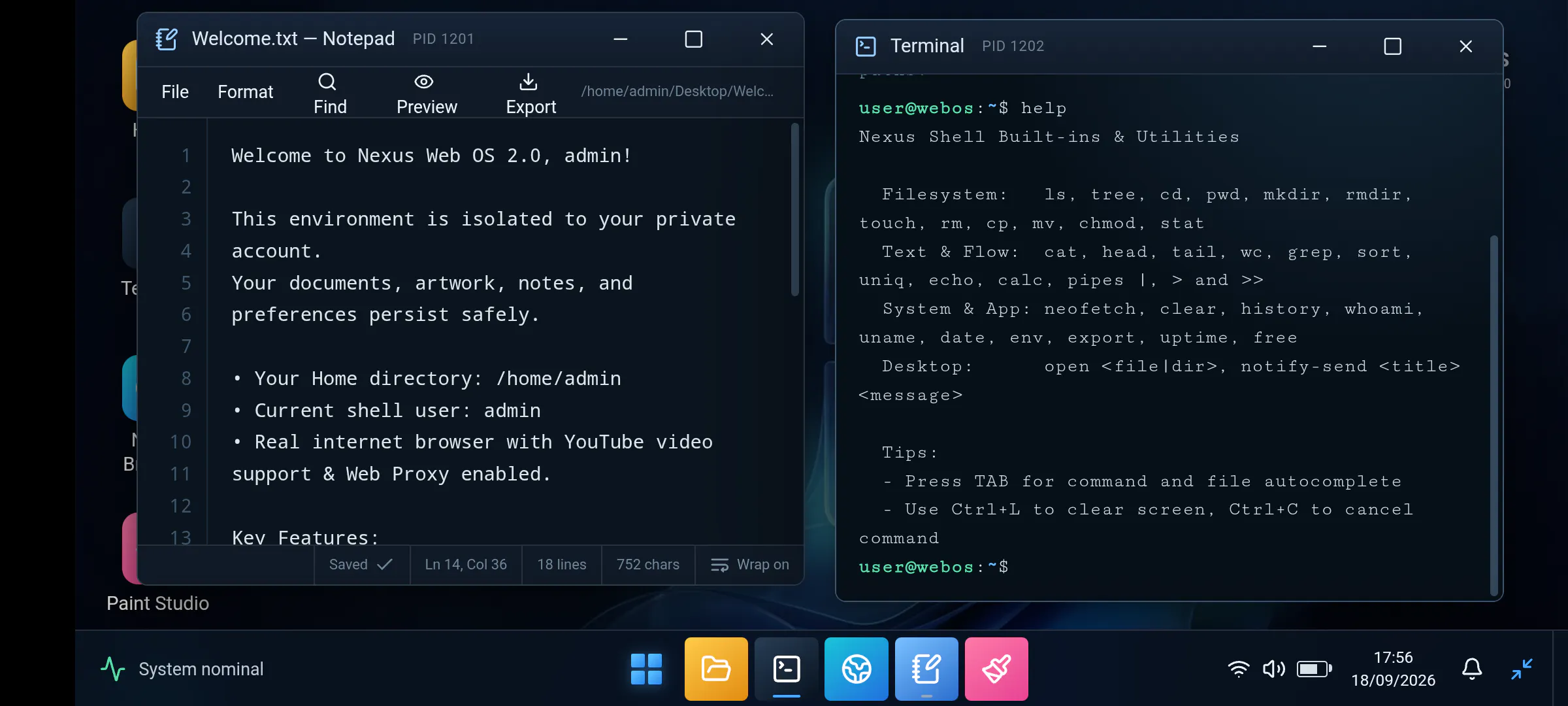 Nexus Web OS gallery image