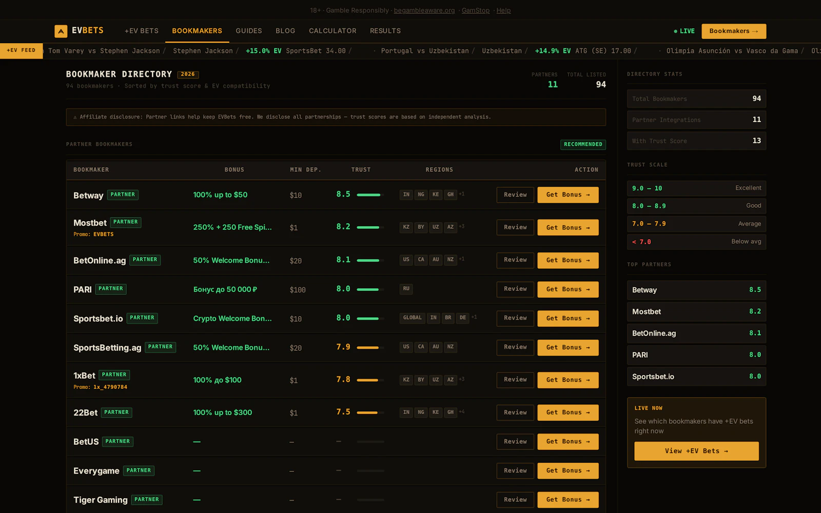 EVBets screenshot 6