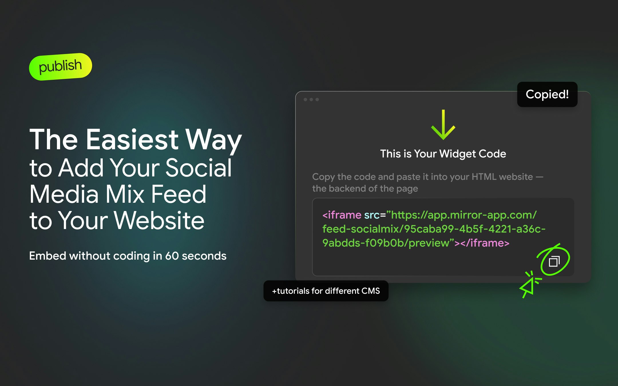 Mirror App. Social Mix Feed Widget gallery image