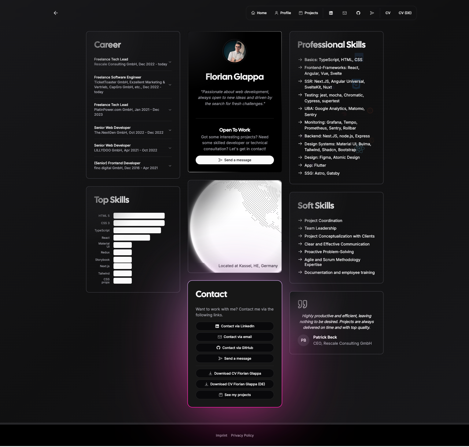 Fantastico modello di portfolio media 3