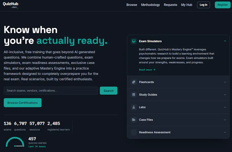 QuizHub.dev screenshot 1