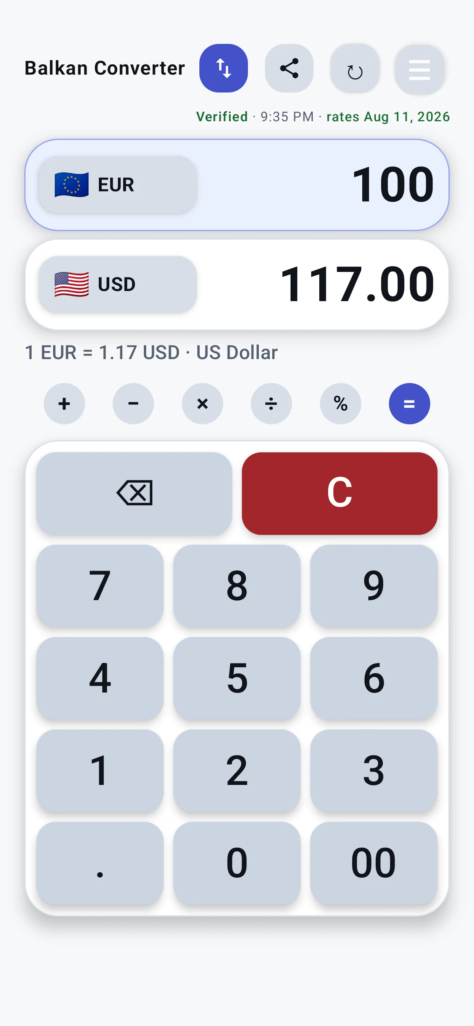 Balkan Currency Converter screenshot 2
