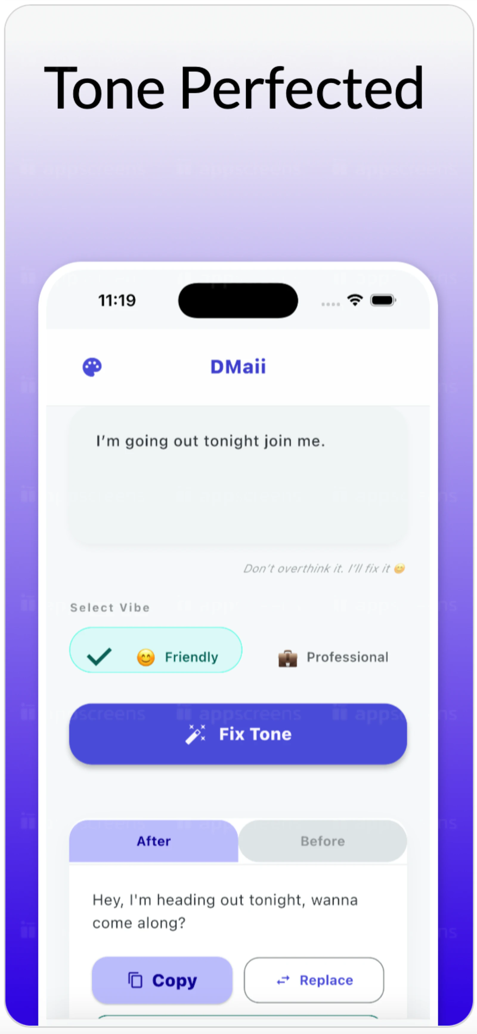 DMaii – AI Tone Assistant screenshot 1