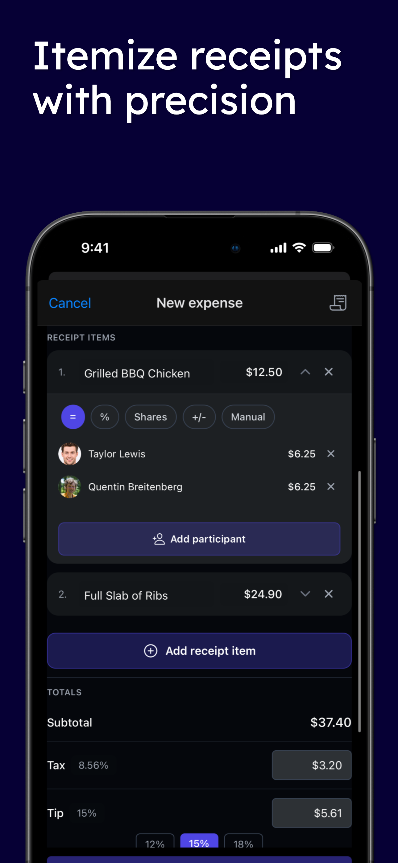 SplitMyExpenses on iOS & Android gallery image
