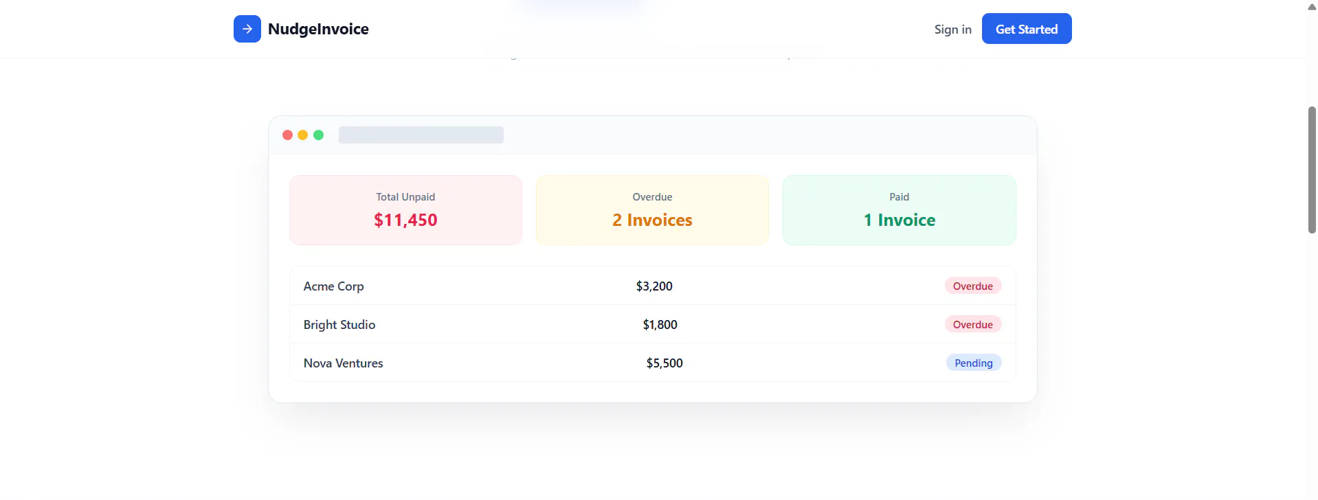 NudgeInvoice gallery image