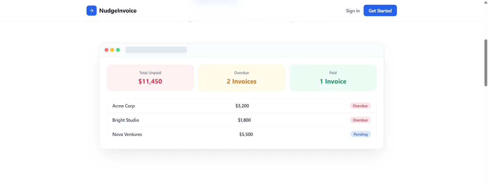 NudgeInvoice screenshot 4