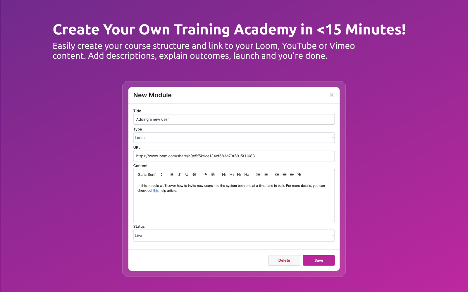 Mídia 1 de Igniterr lms - Crie sua própria academia de treinamento no aplicativo em 15 minutos