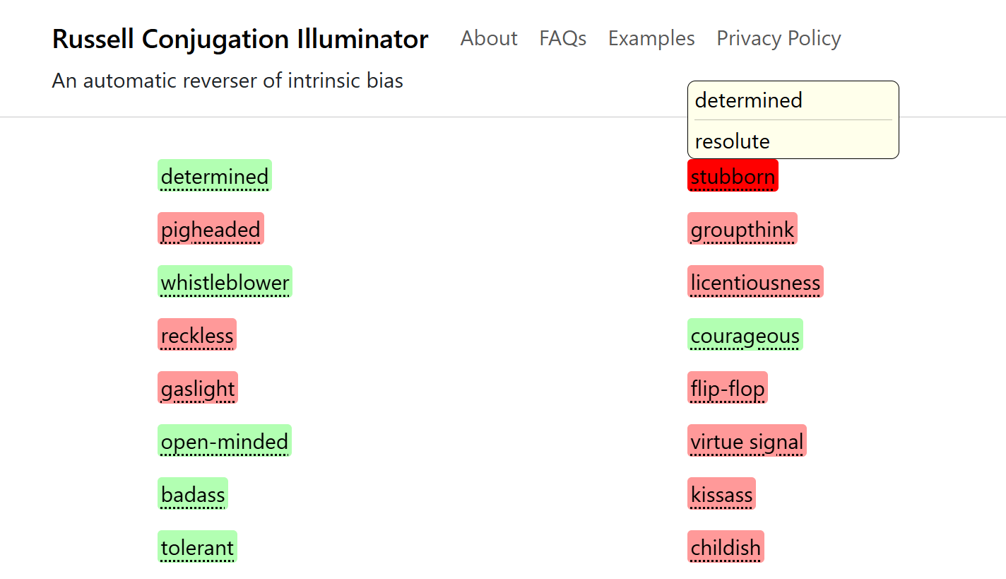 Media Russell Conjugation Illuminator - Bias terbalik dan bahasa yang dimuatkan dalam teks! 5