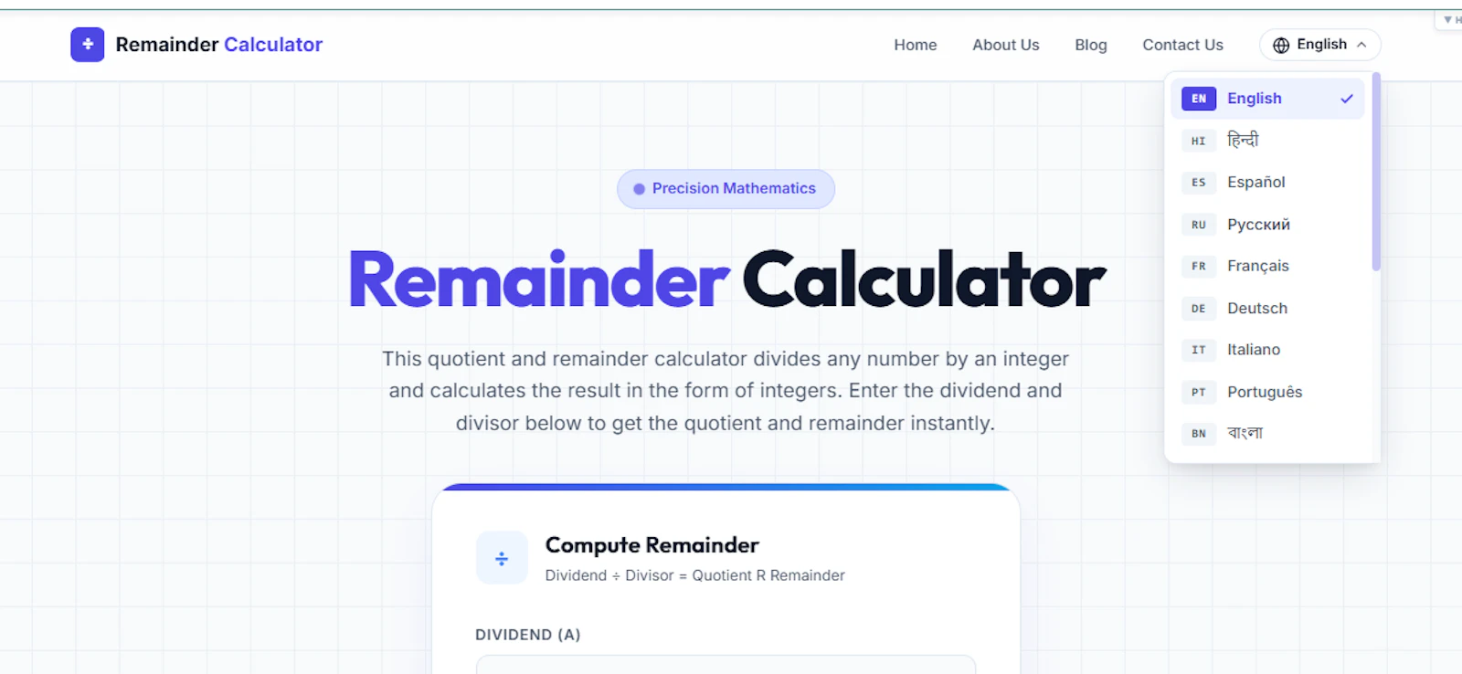 Remainder Calculator screenshot 1