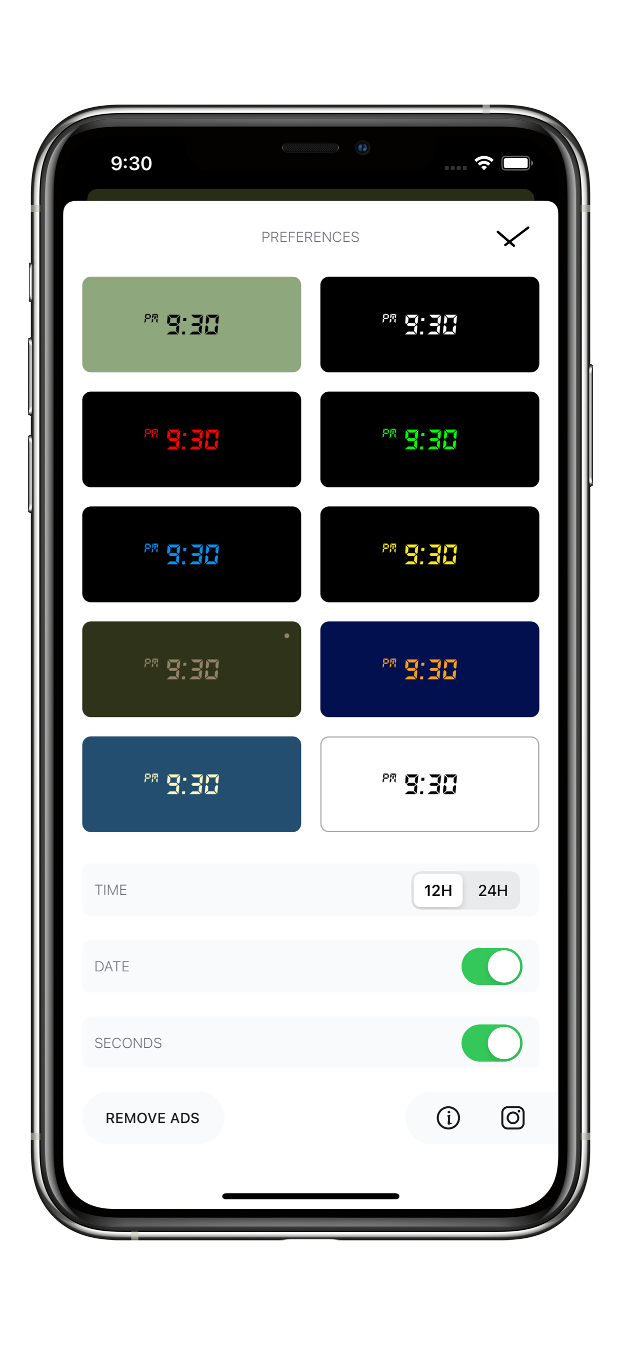 Minimalist Retro Clock iOS app gallery image