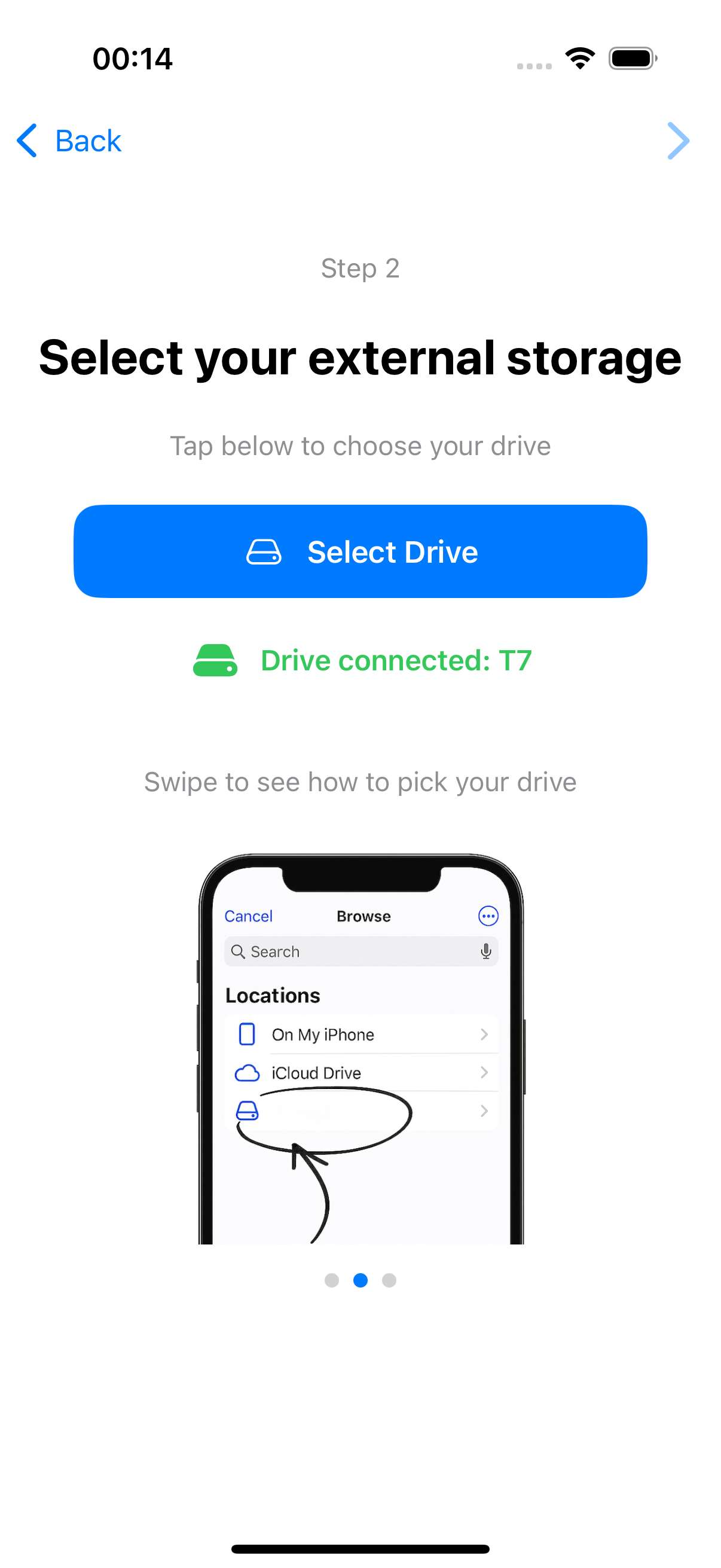 Média Sauvegarde de mémoire - Bibliothèque d'iPhone de sauvegarde rapide en quelques minutes - Drive vers EXT 3