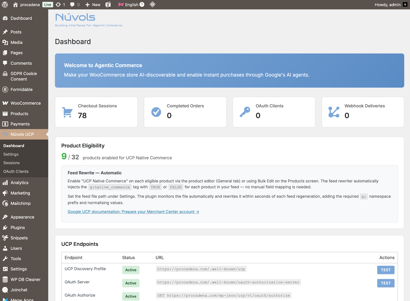 Núvols.app - Google UCP test - Screenshot 3 showing product features and functionality