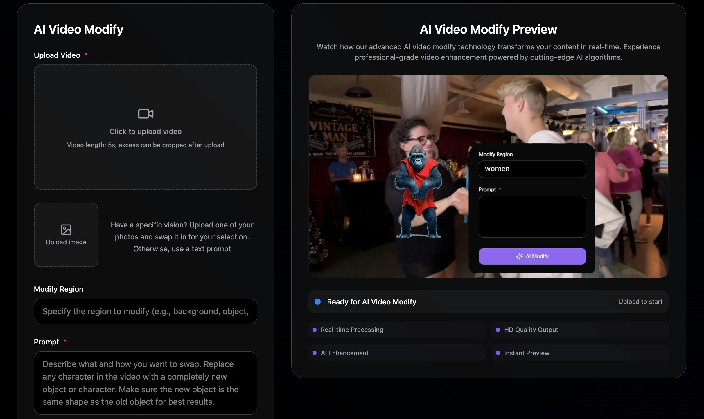 AI Video Modify media 1