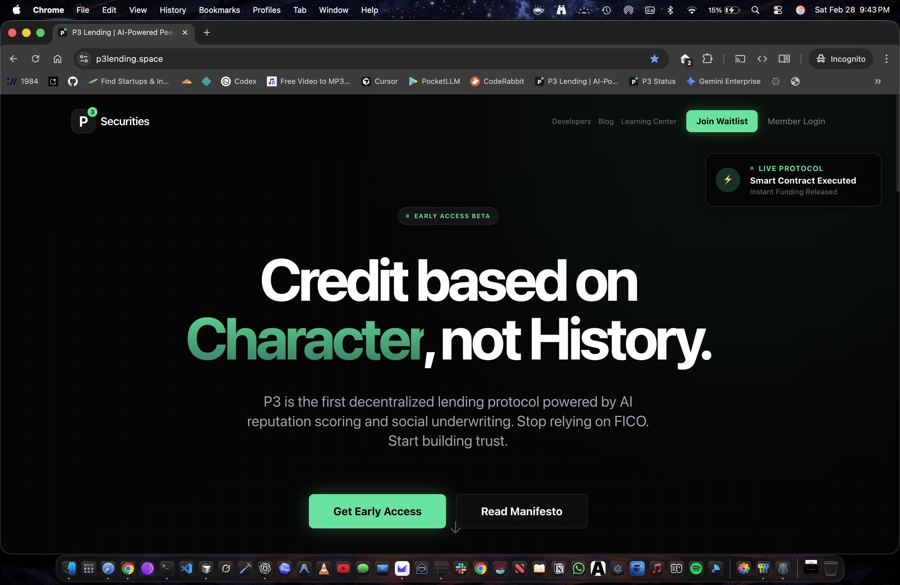 P3 Developer Dashboard - Main product screenshot demonstrating key features and user interface