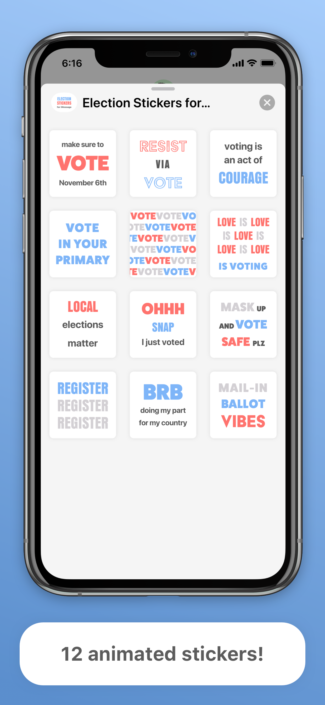 Election 2020 Stickers for iMessage gallery image