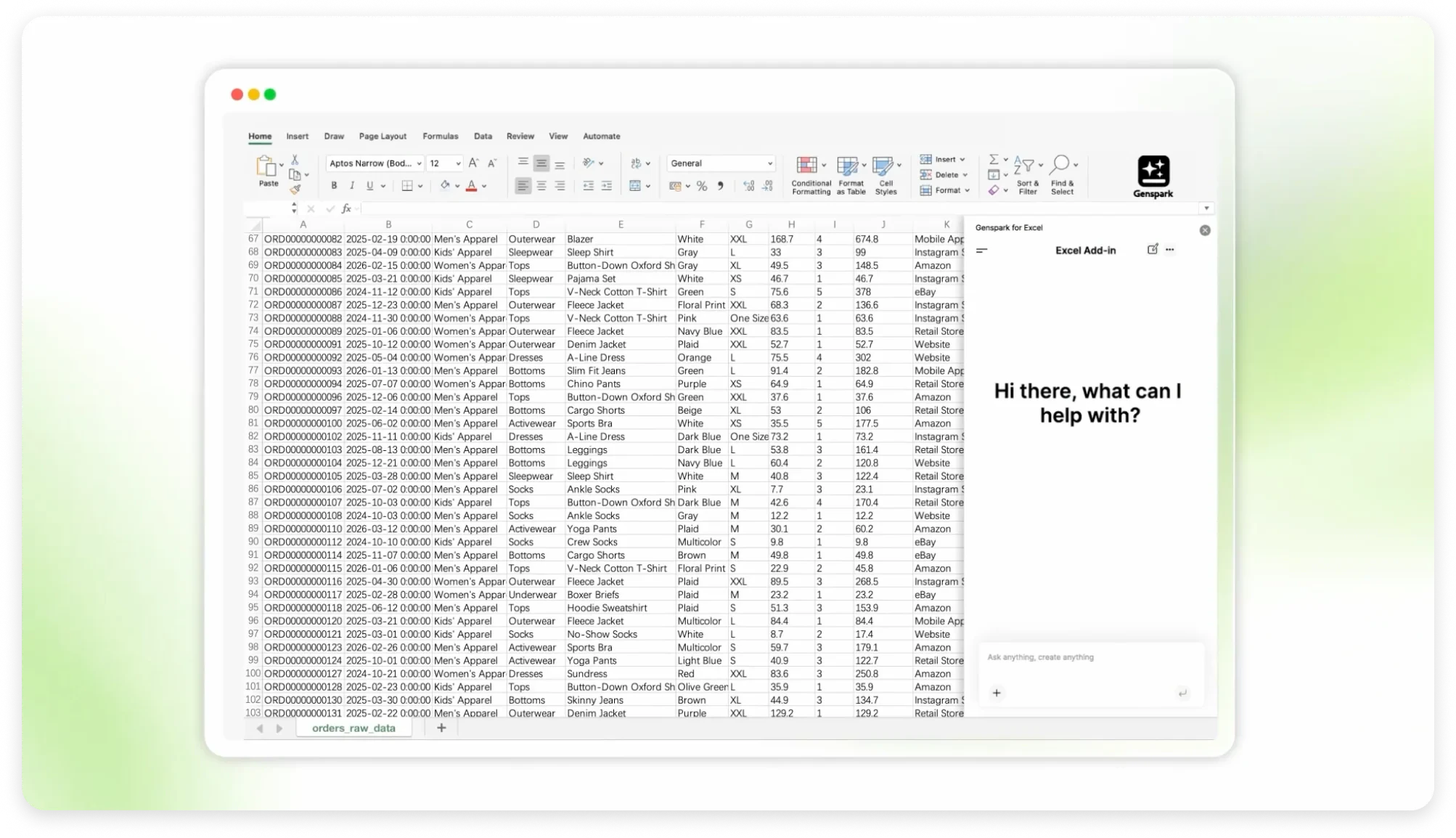 Genspark for Excel screenshot 2