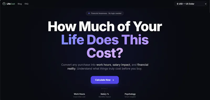 LifeCost screenshot 1