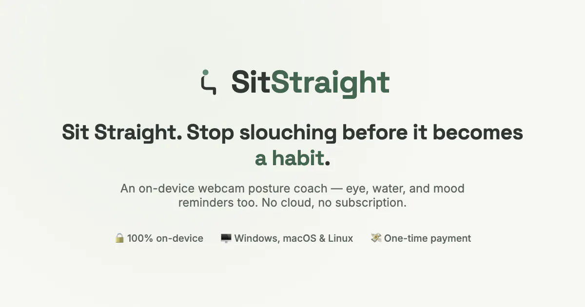 SitStraight Software gallery image