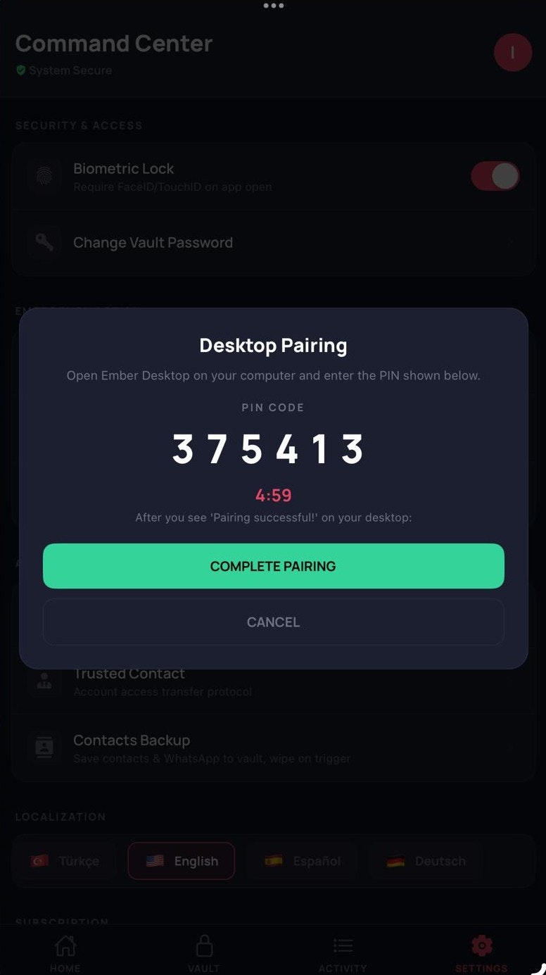 Ember — Emergency Privacy Protection gallery image