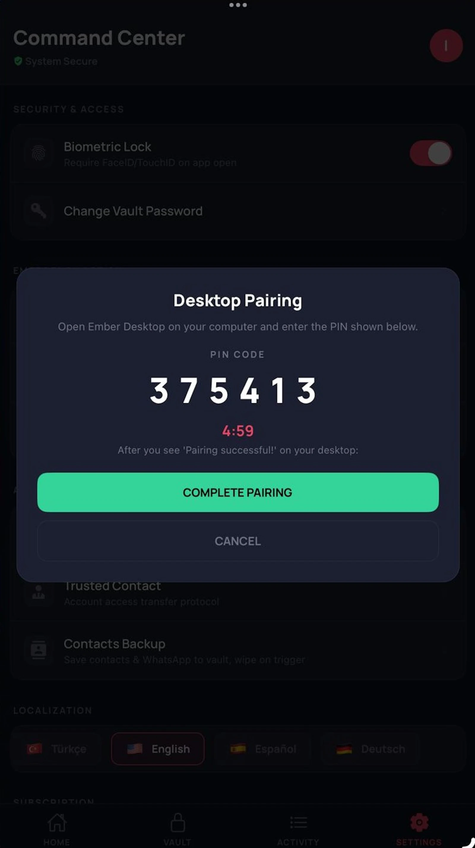 Ember — Emergency Privacy Protection screenshot 3