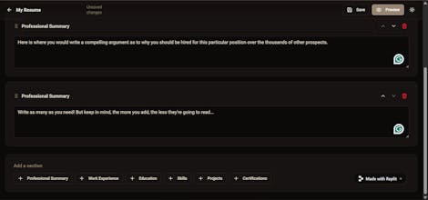 RobotResume FREE AI Resume Builder gallery image