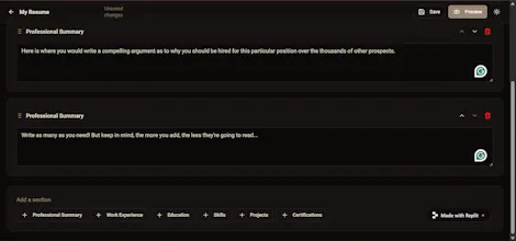 RobotResume FREE AI Resume Builder gallery image