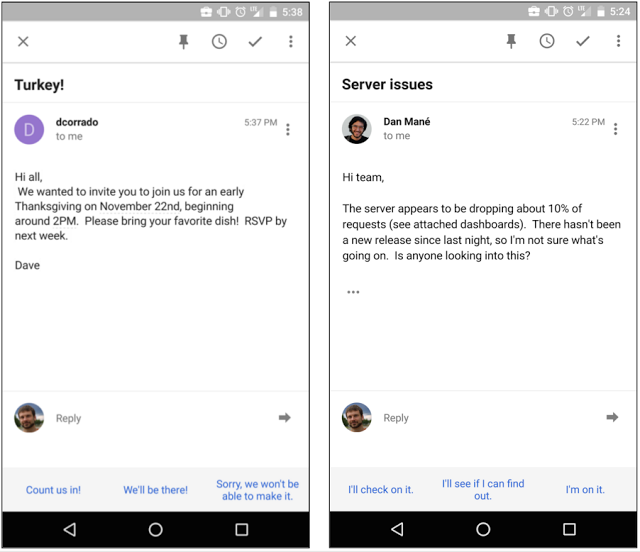 Smart Reply by Google Inbox gallery image
