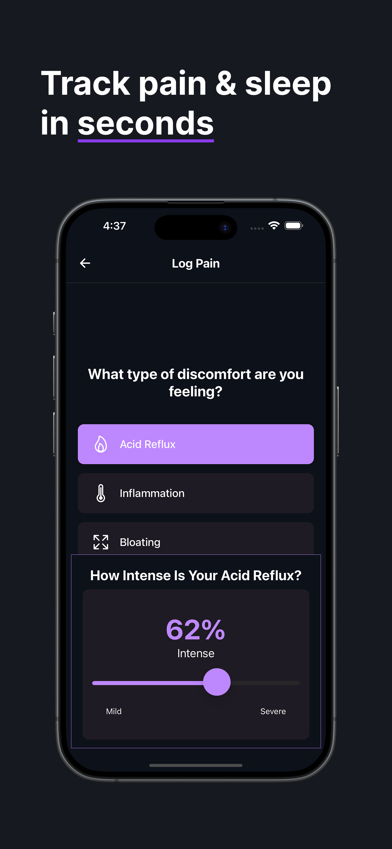 Tracksense - AI Health Tracker - Бревенчатая еда, сон и боль с искусственным искусством - отслеживайте умный.Чувствовать себя лучше. медиа 5