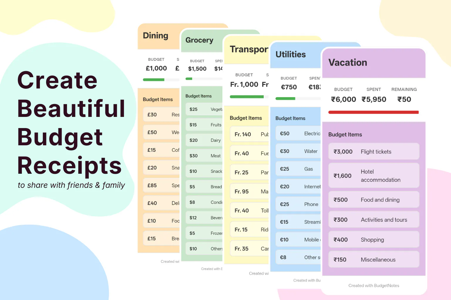BudgetNotes gallery image