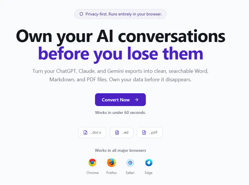 ChatExports product banner