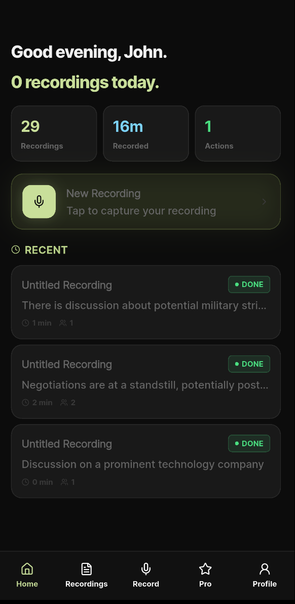 Voxyq - audio & video to text - Screenshot 2 showing product features and functionality