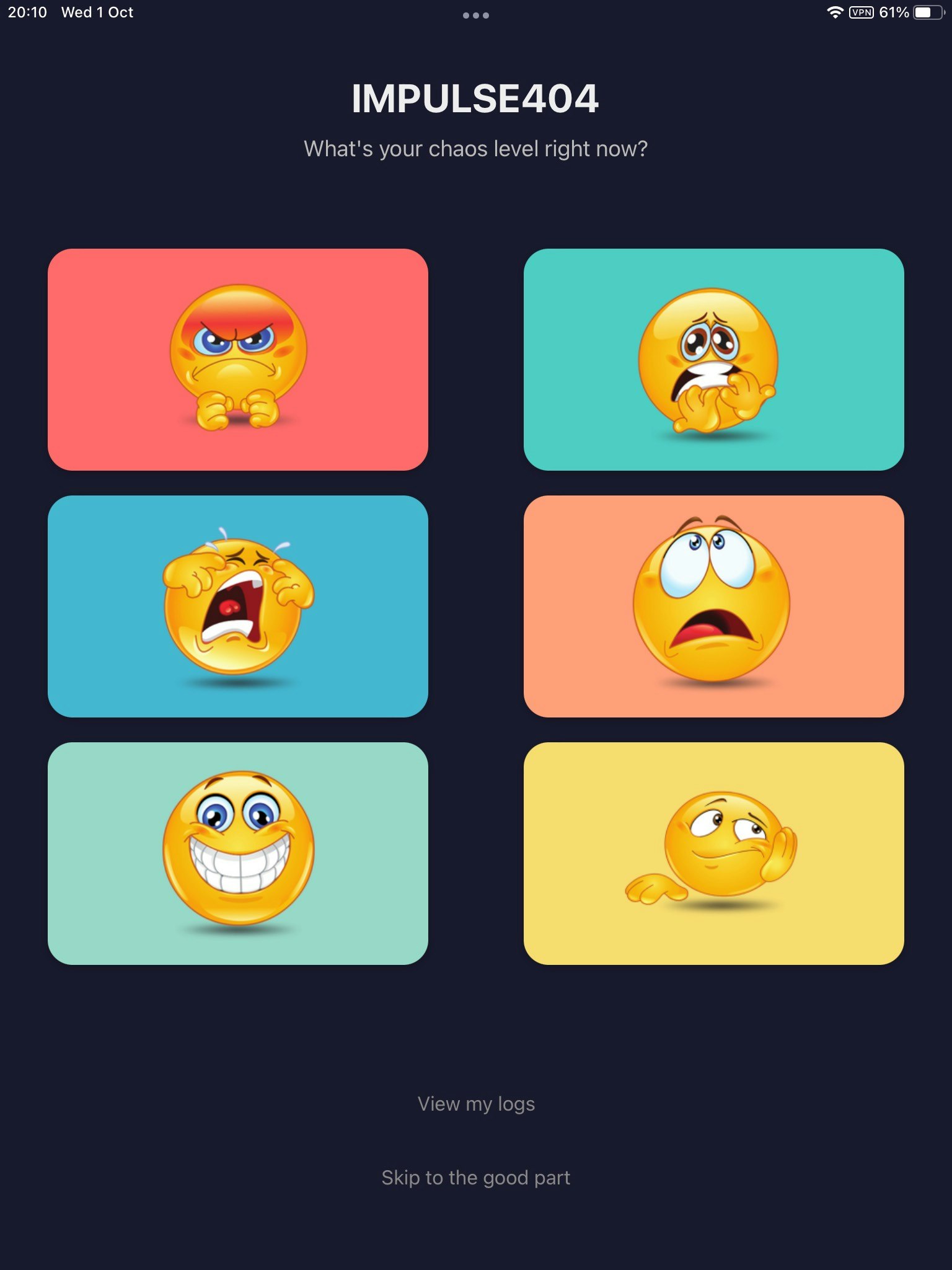 IMPULSE404 Launch - Main screenshot showing features and interface