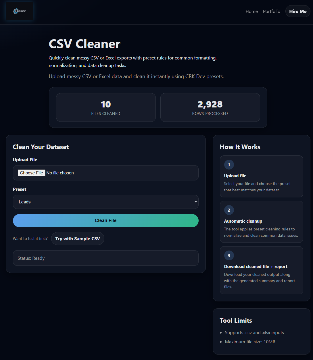 CSV Cleaner gallery image