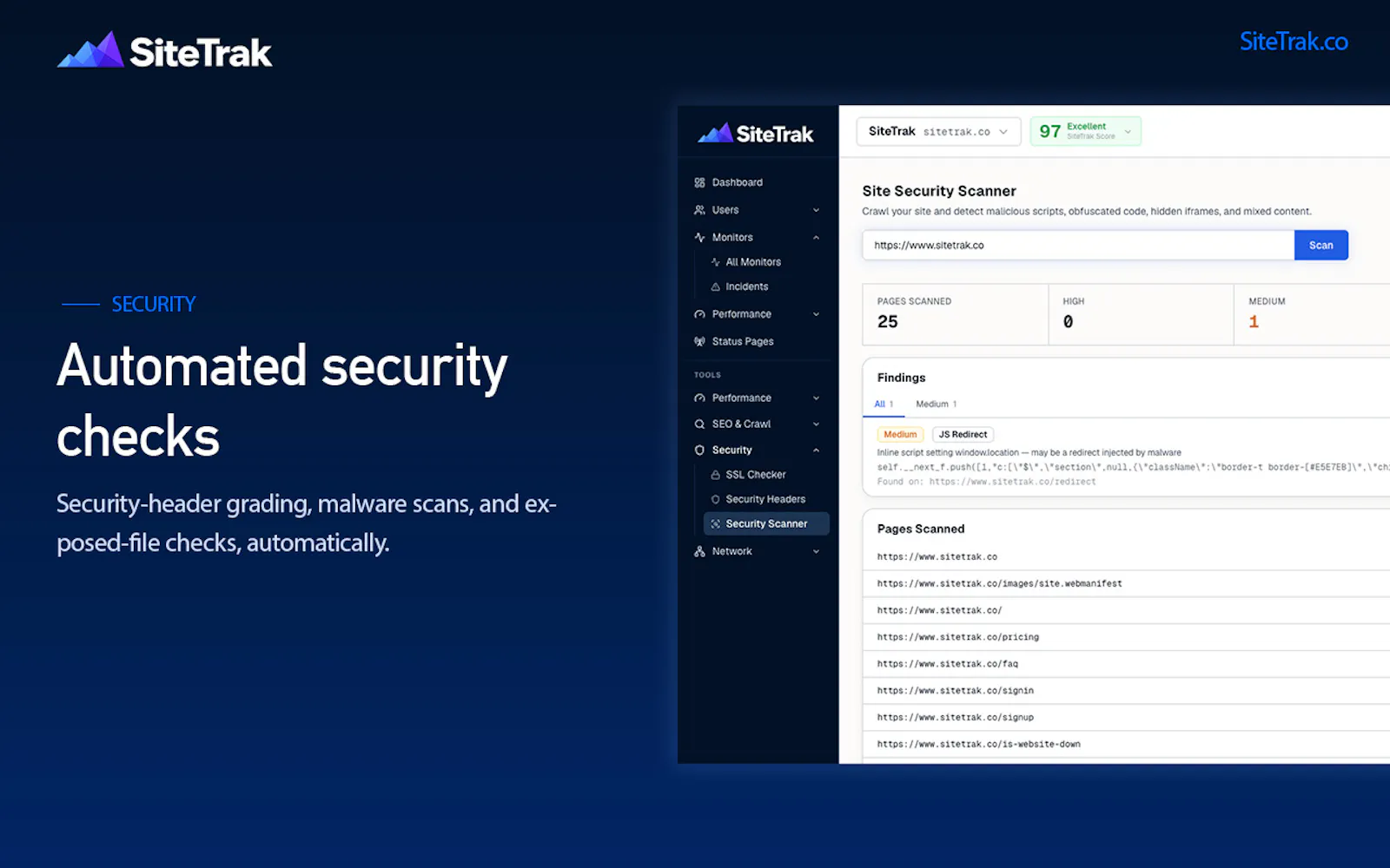 SiteTrak screenshot 2