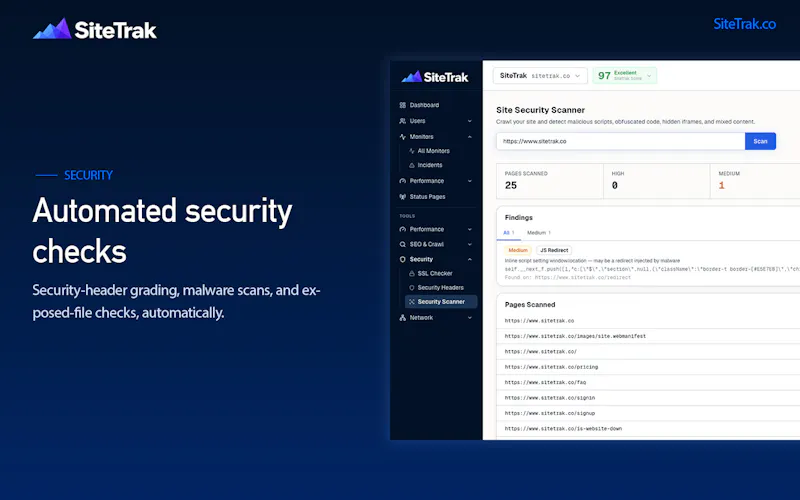 SiteTrak screenshot 2