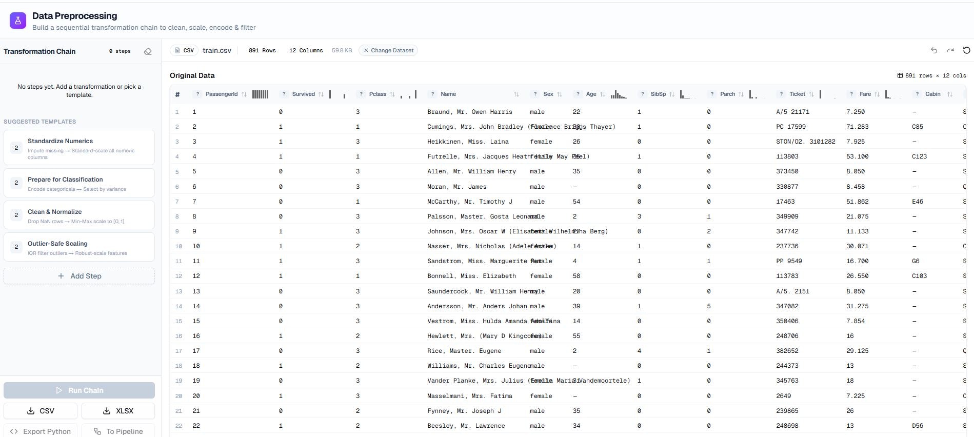 MLclustering Platform gallery image