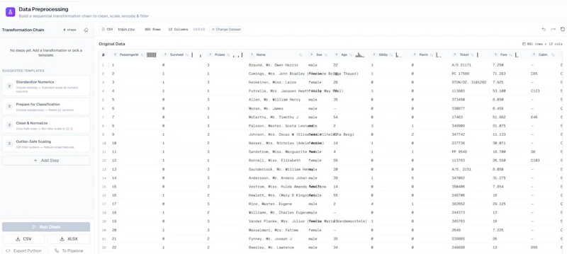 MLclustering Platform screenshot 5