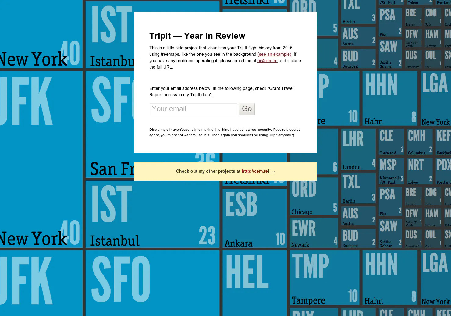 TripIt Year in Review