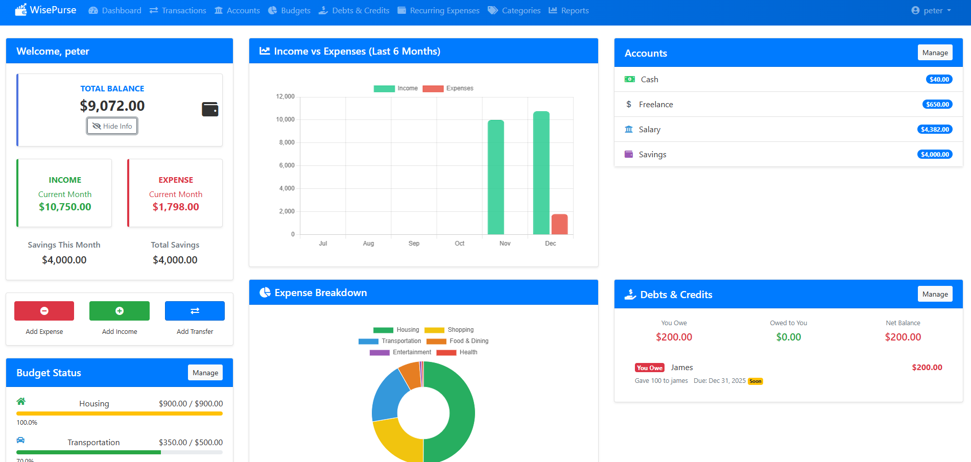 WisePurse - Screenshot 2 showing product features and functionality