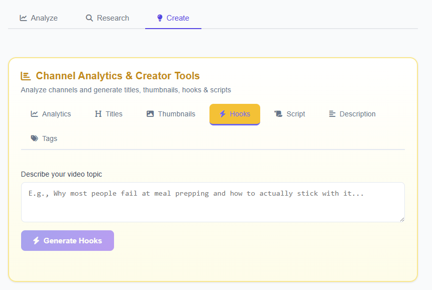 Insight's Creator Studio - Screenshot 2 showing product features and functionality