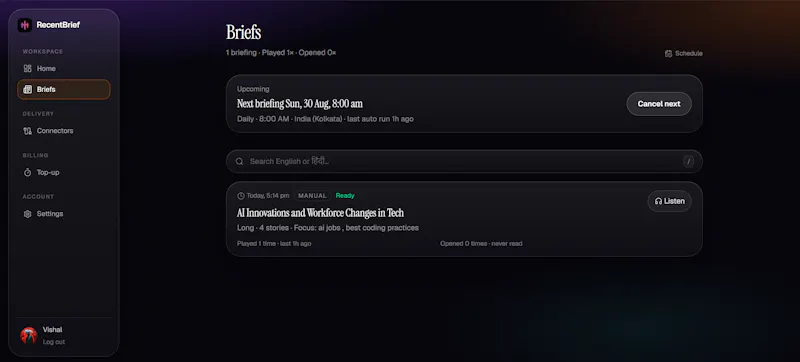 RecentBrief screenshot 6