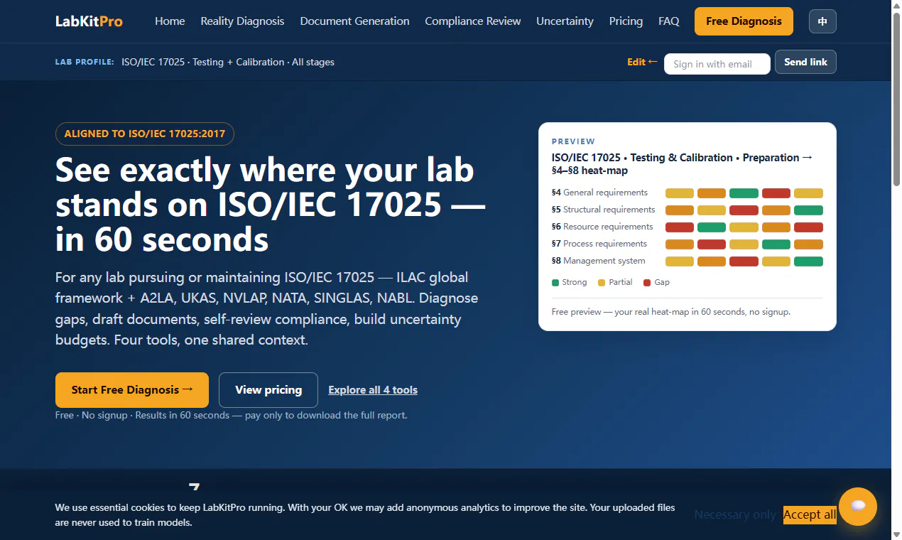 LabKitPro — ISO 17025 readiness tools gallery image