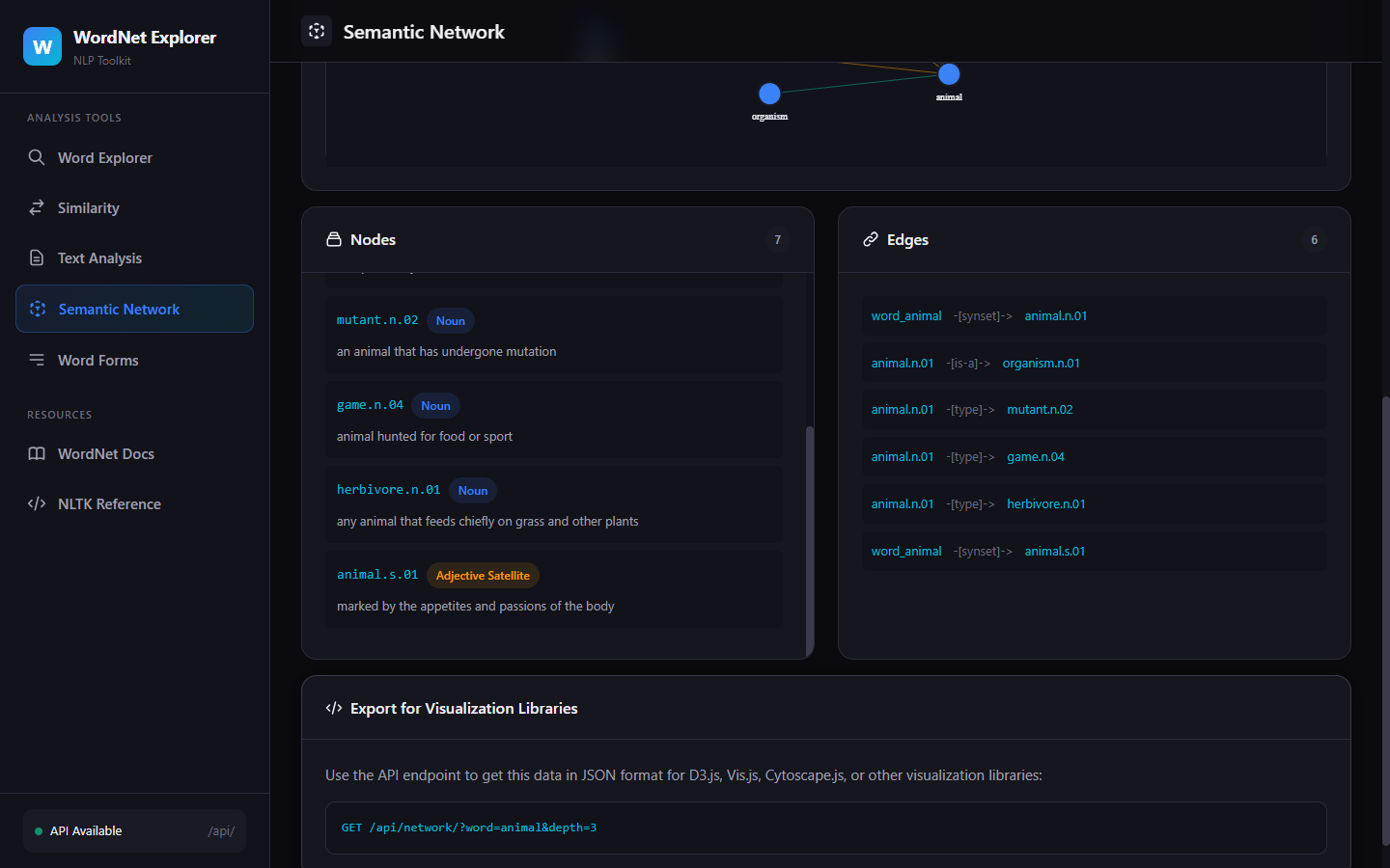WordNet Explorer: NLP Toolkit gallery image