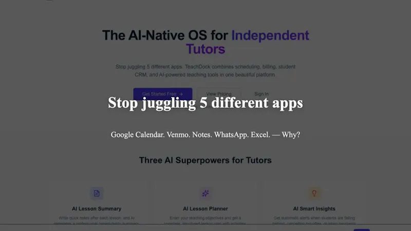 TeachDock screenshot 1 (video preview)
