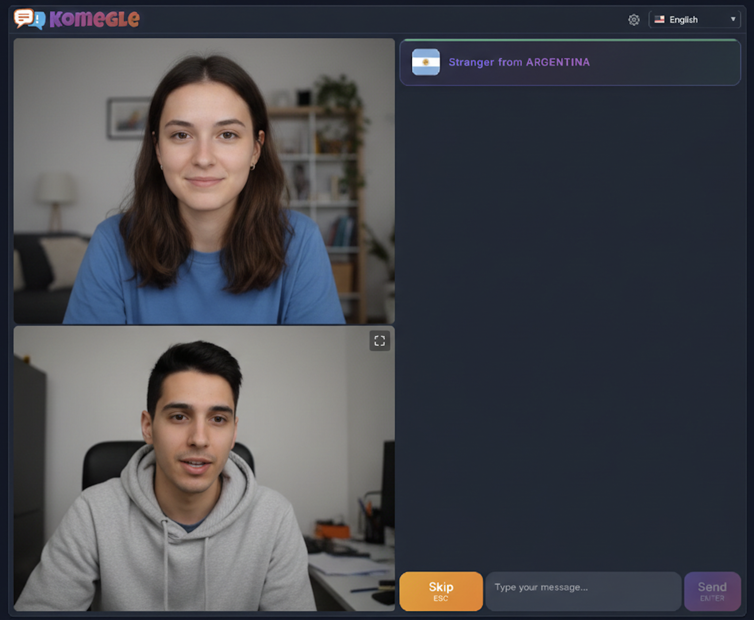 Komegle - AI-Moderated Random Video Chat gallery image