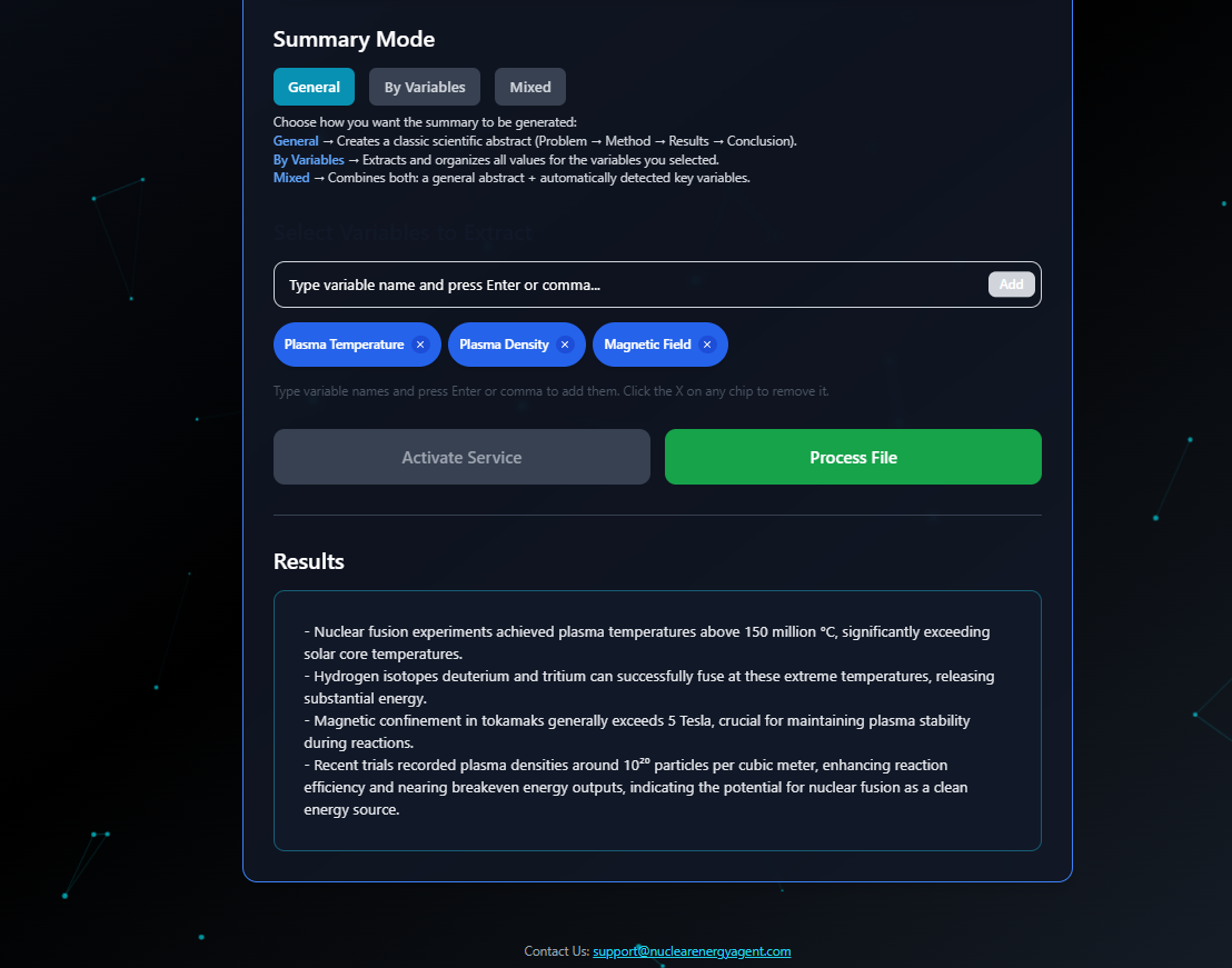 Nuclear Energy Agent - Screenshot 3 showing product features and functionality